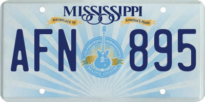 MS license plate AFN895