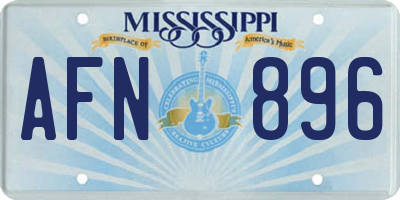 MS license plate AFN896
