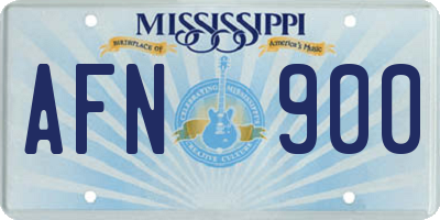 MS license plate AFN900