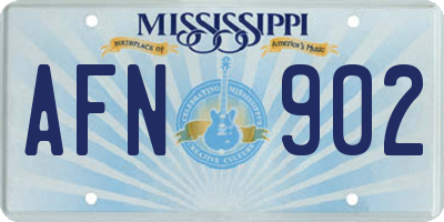 MS license plate AFN902