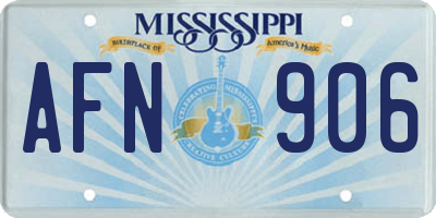 MS license plate AFN906
