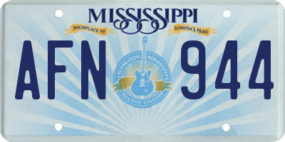 MS license plate AFN944