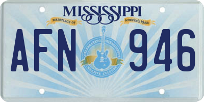 MS license plate AFN946