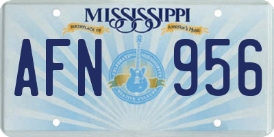 MS license plate AFN956