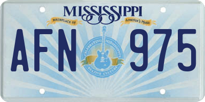 MS license plate AFN975