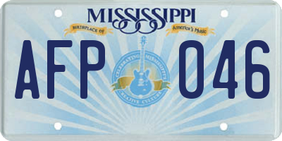 MS license plate AFP046