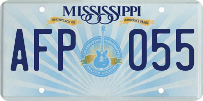 MS license plate AFP055