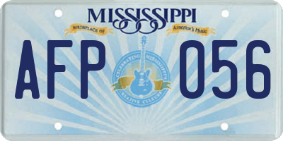 MS license plate AFP056