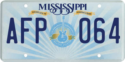 MS license plate AFP064