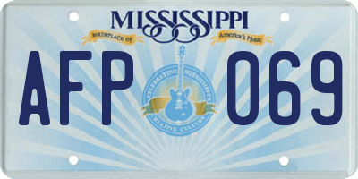 MS license plate AFP069