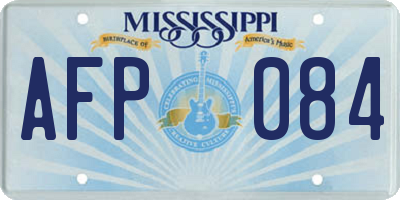 MS license plate AFP084