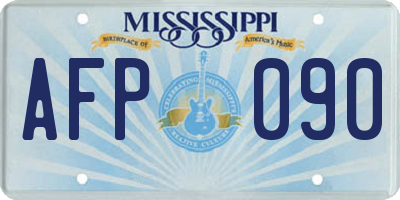 MS license plate AFP090