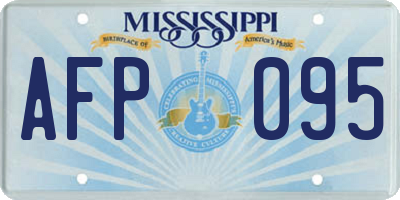 MS license plate AFP095