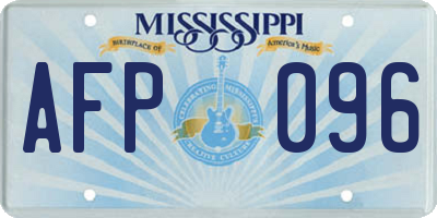 MS license plate AFP096