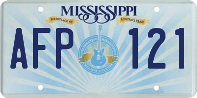 MS license plate AFP121