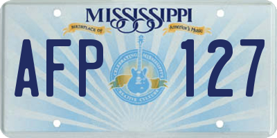MS license plate AFP127