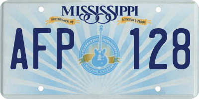 MS license plate AFP128