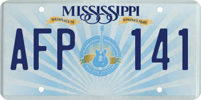 MS license plate AFP141