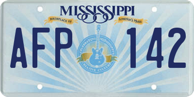 MS license plate AFP142