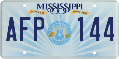 MS license plate AFP144