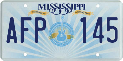 MS license plate AFP145