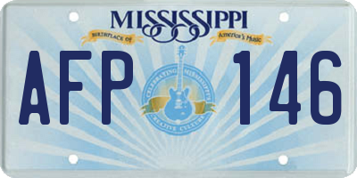 MS license plate AFP146