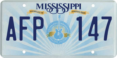 MS license plate AFP147