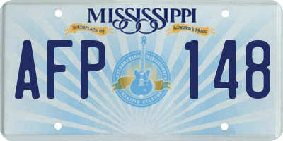 MS license plate AFP148
