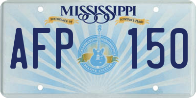 MS license plate AFP150