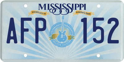 MS license plate AFP152