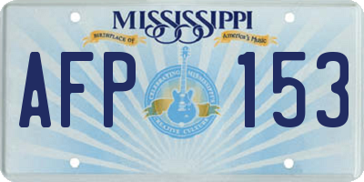 MS license plate AFP153