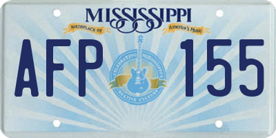 MS license plate AFP155