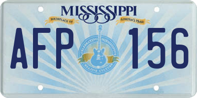 MS license plate AFP156