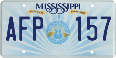 MS license plate AFP157
