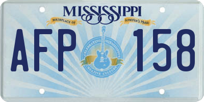 MS license plate AFP158