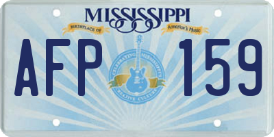 MS license plate AFP159