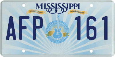 MS license plate AFP161