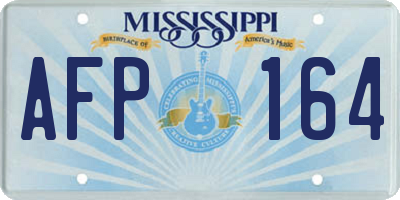 MS license plate AFP164
