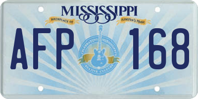 MS license plate AFP168