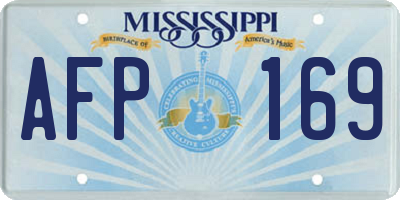 MS license plate AFP169