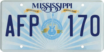 MS license plate AFP170