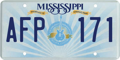 MS license plate AFP171