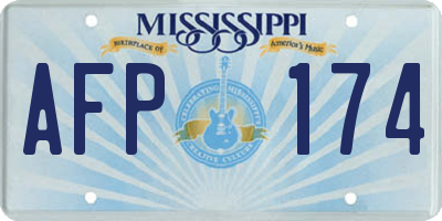 MS license plate AFP174