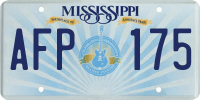 MS license plate AFP175