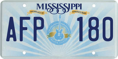 MS license plate AFP180