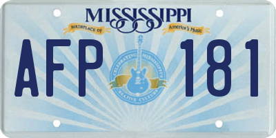 MS license plate AFP181