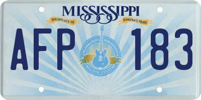 MS license plate AFP183