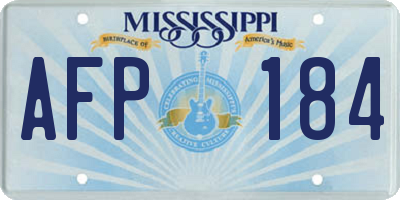 MS license plate AFP184