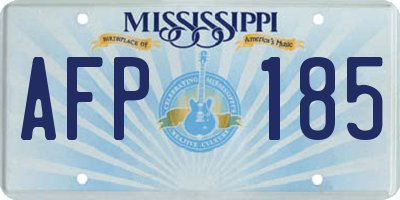 MS license plate AFP185