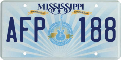 MS license plate AFP188